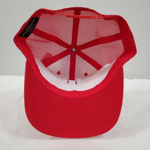 RAM ADVANTAGE Trucker Hat Snapback OSFM Red w/ Black PVC Patch Mid Profile NWT - Picture 9 of 12